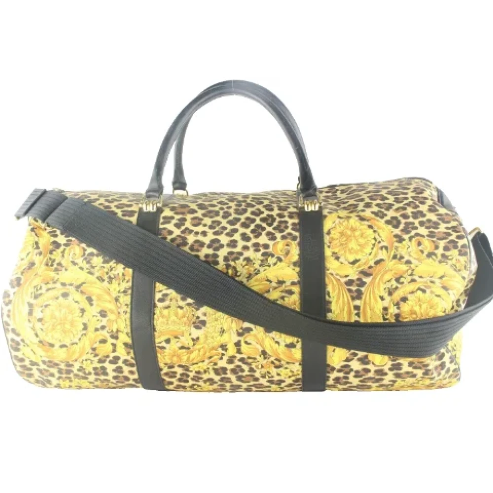 Pre-owned Animal print Lær Versace Travel Bag