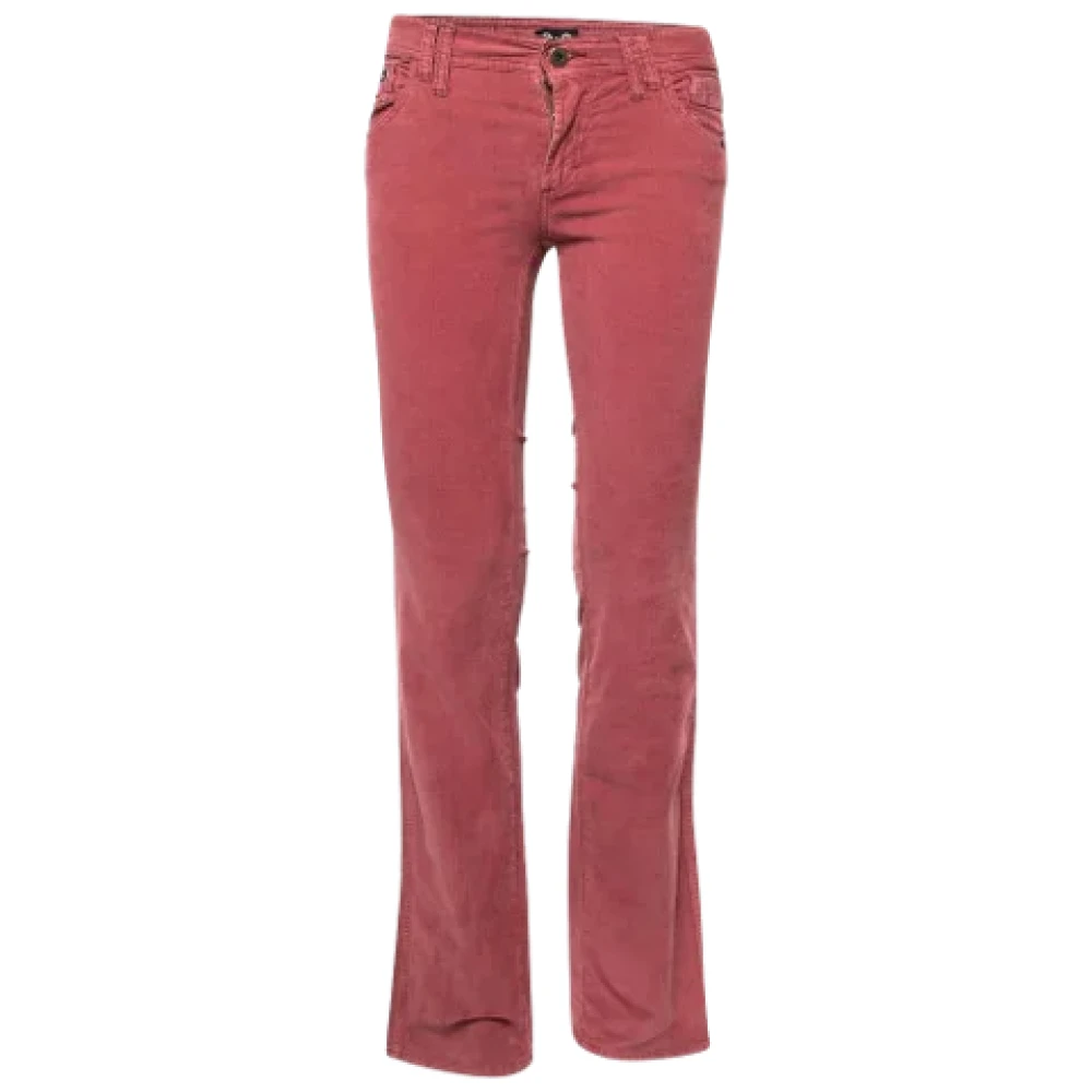 Dolce & Gabbana Pre-owned Corduroy bottoms Red Dames