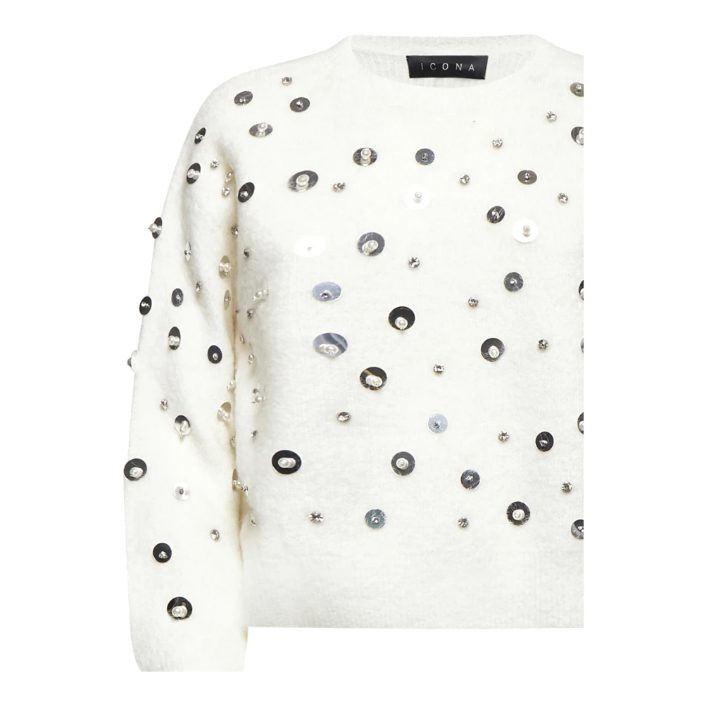 Kaos Icona Crème Sweater White Dames