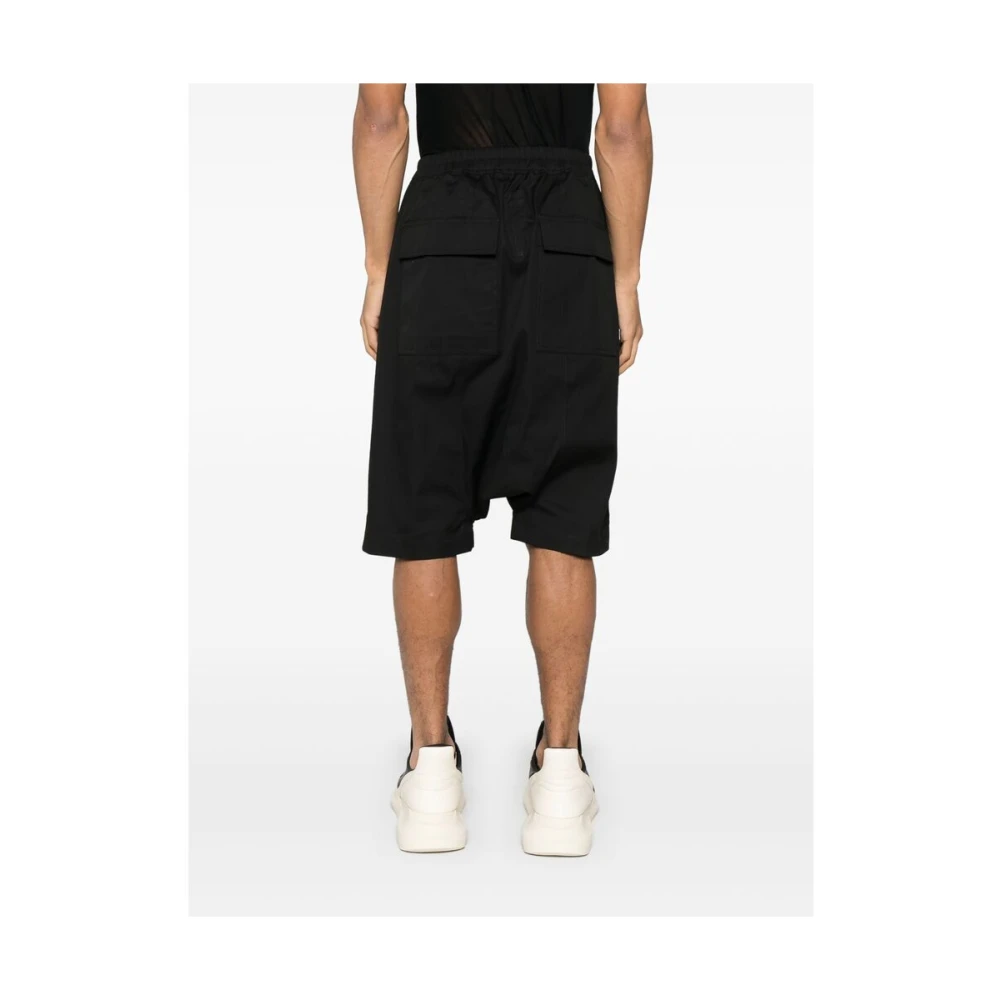 Rick Owens Broek met Verlaagd Kruis en Elastische Tailleband Black Heren
