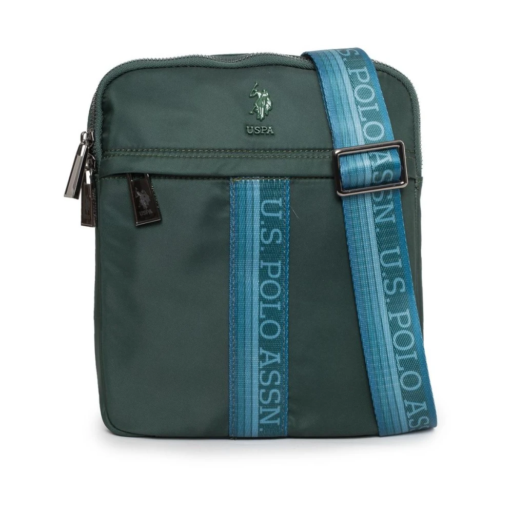 U.S. Polo Assn. Justerbar Crossbody Väska med Dragkedja Green, Herr