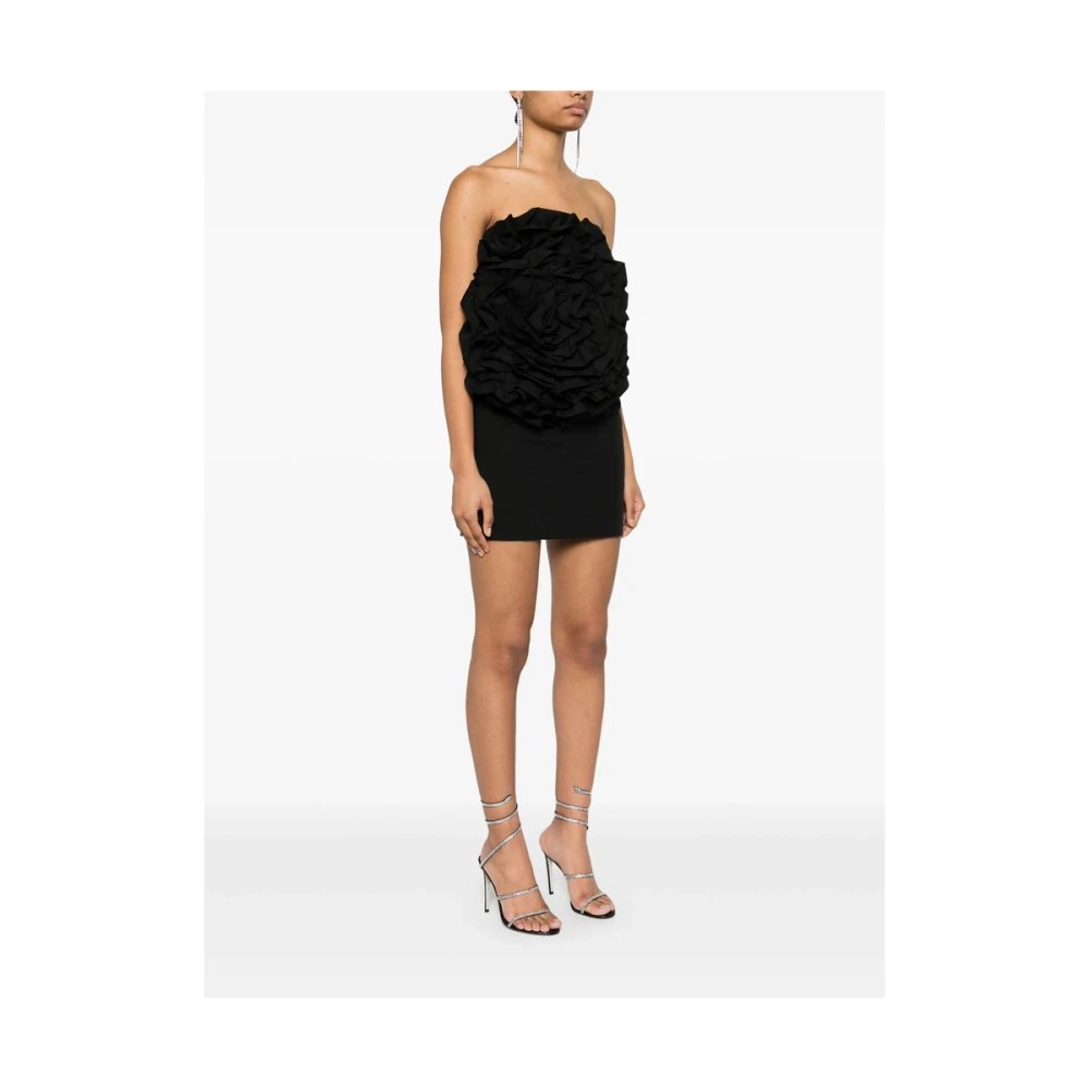 Rotate Birger Christensen Strapless Zwarte Jurk met Ritssluiting Black Dames