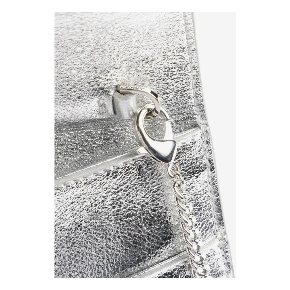 PATRIZIA PEPE Zilveren Dames Clutch Tas met Fly Gray Dames