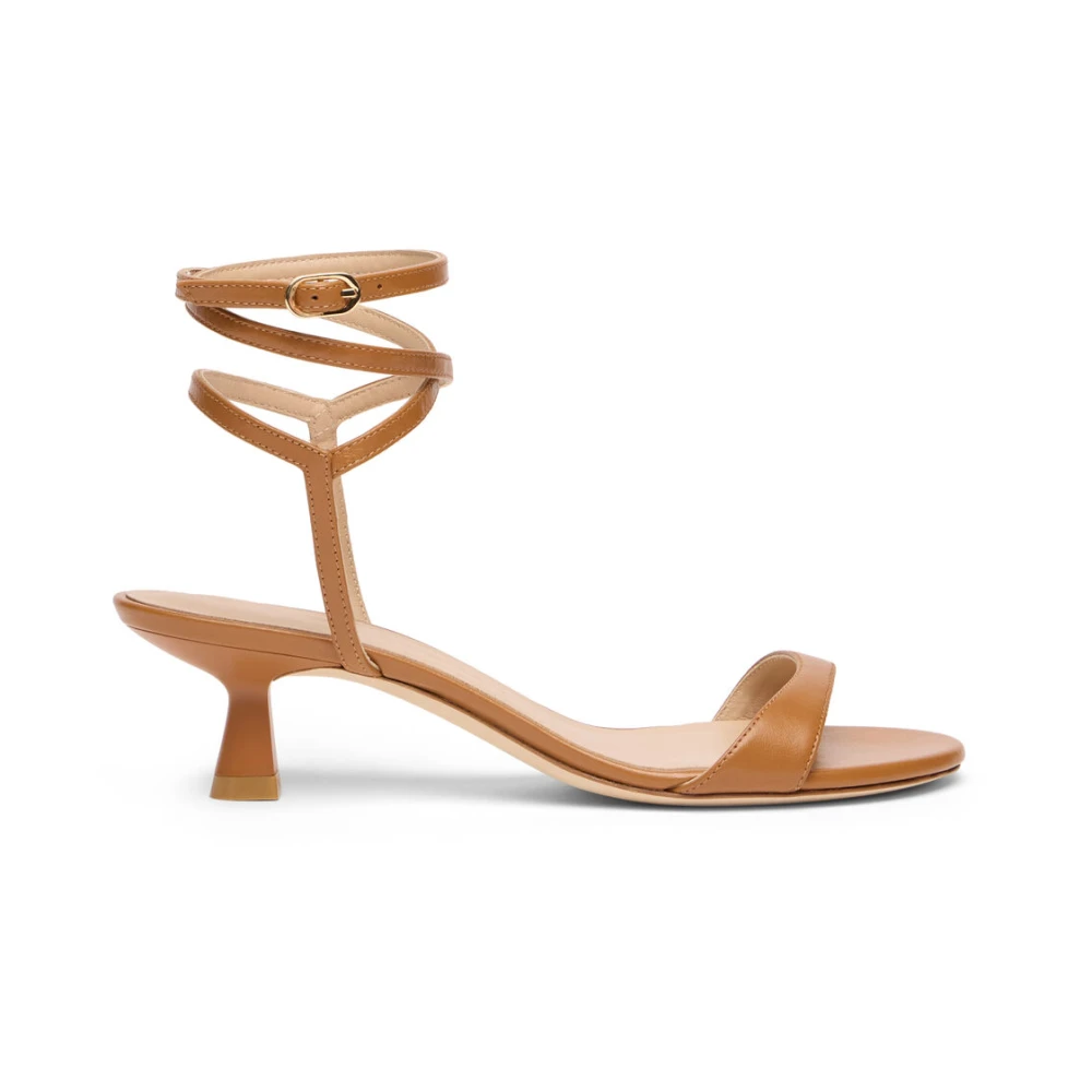 Stuart Weitzman Women's Brown High Heel Sandals, 4 Uk, Nudist Wrap 50