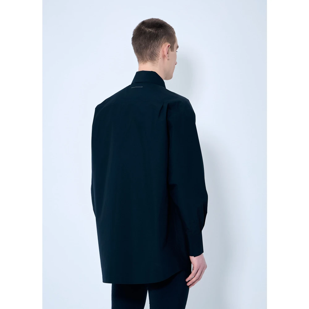 MM6 Maison Margiela Logo Print Stretch Shirt Black Heren