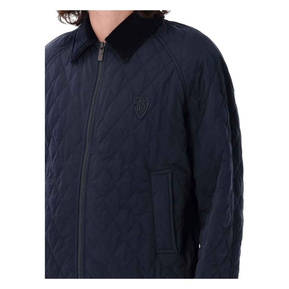 Burberry Gewatteerd Nylon Jack Navy Aw24 Blue Heren