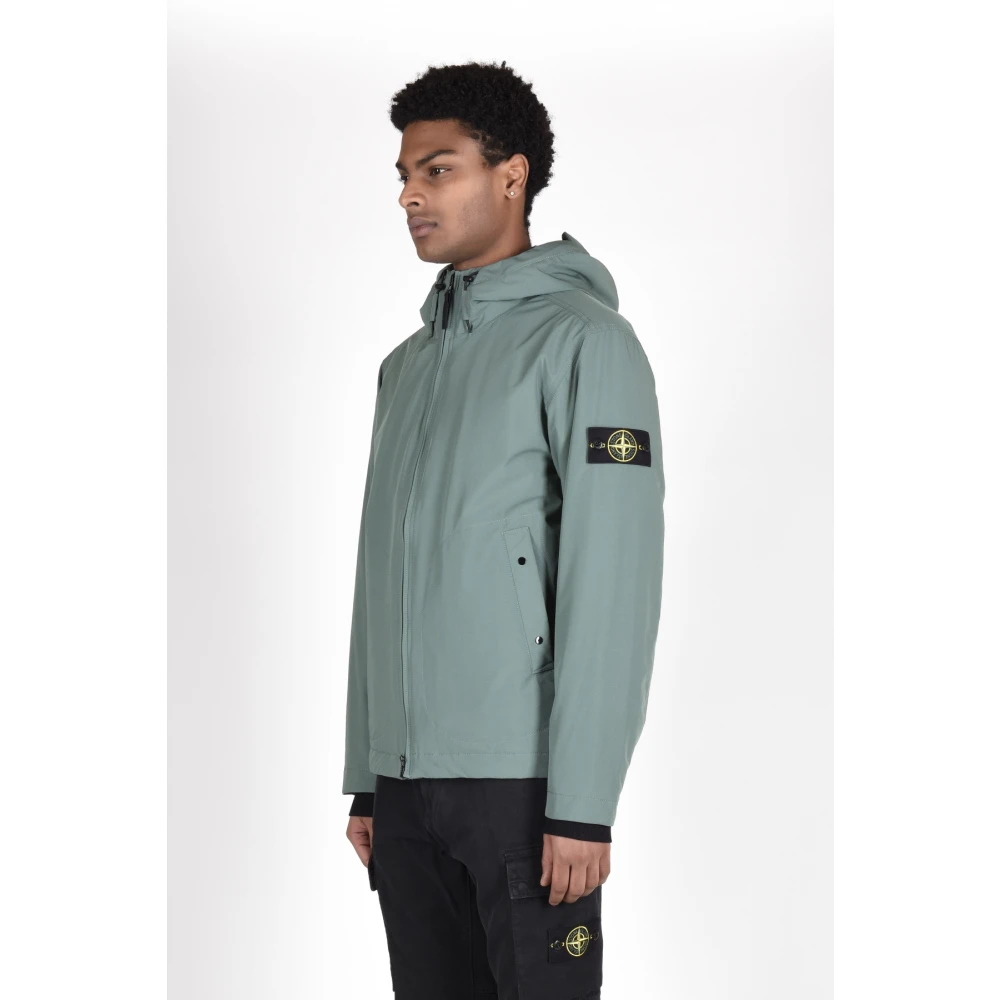 Stone Island Stijlvolle Jas 92% PL 8% Green Heren