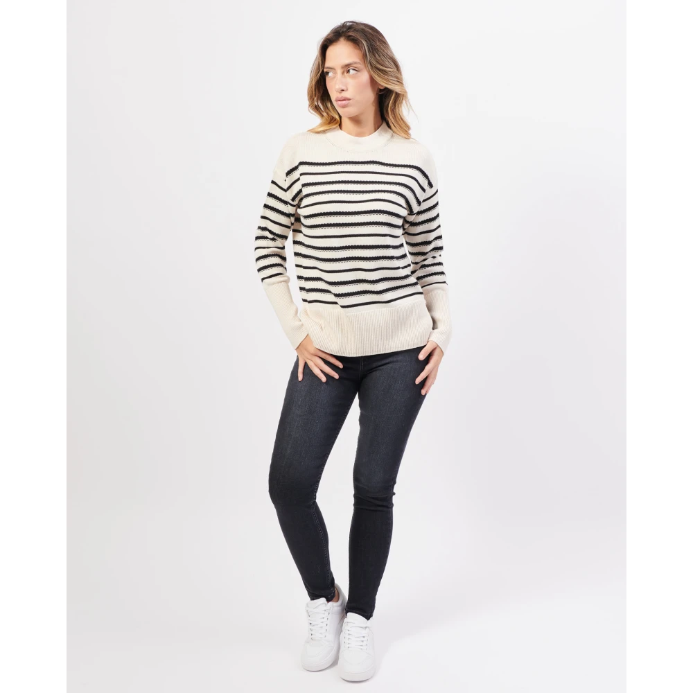Gerry Weber Beige Trui met Lange Mouwen en Borduursel Beige Dames