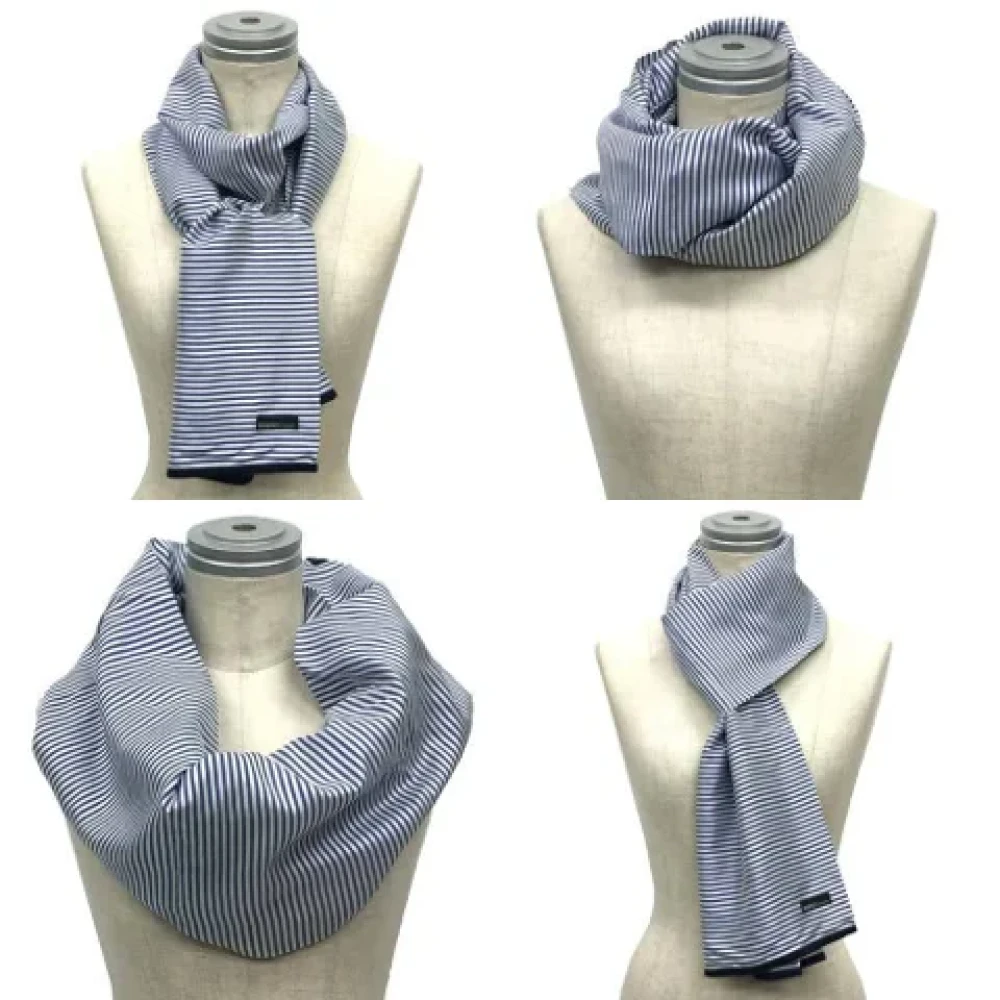 Hermès Vintage Pre-owned Silk scarves Gray Dames