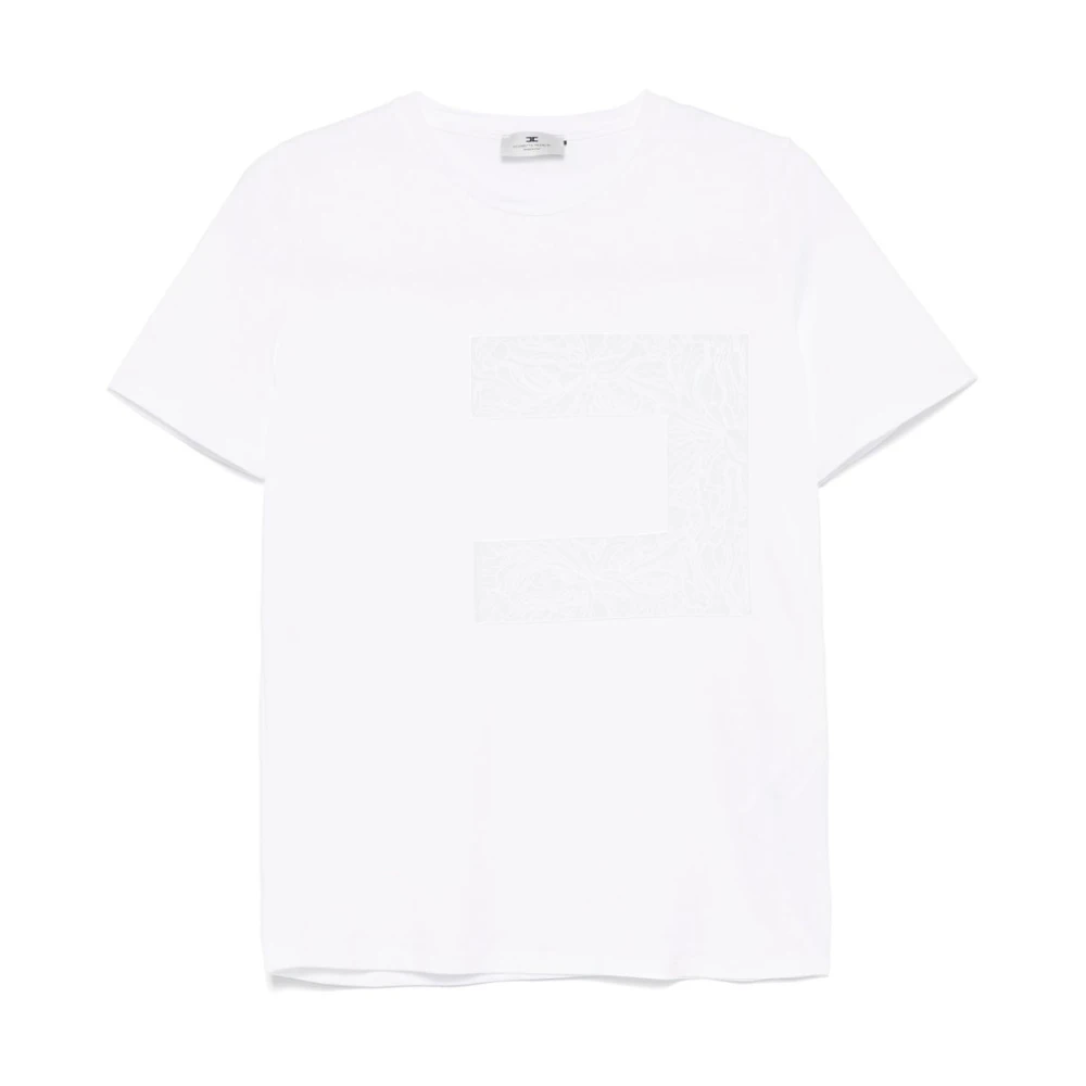 Elisabetta Franchi Stijlvolle T-shirts en Polos Collectie White Dames