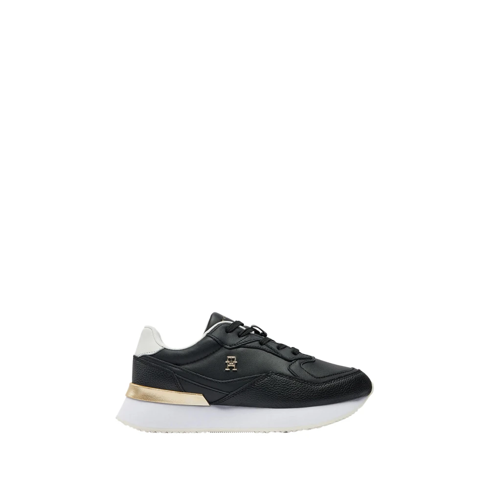 Tommy Hilfiger Women's Black Sneakers Stylish Comfortable
