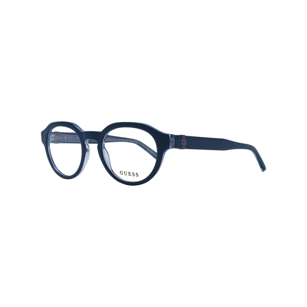 Guess Unisex Blue Round Optical Frames With Case - Glasses - 50 Mm - Accessories