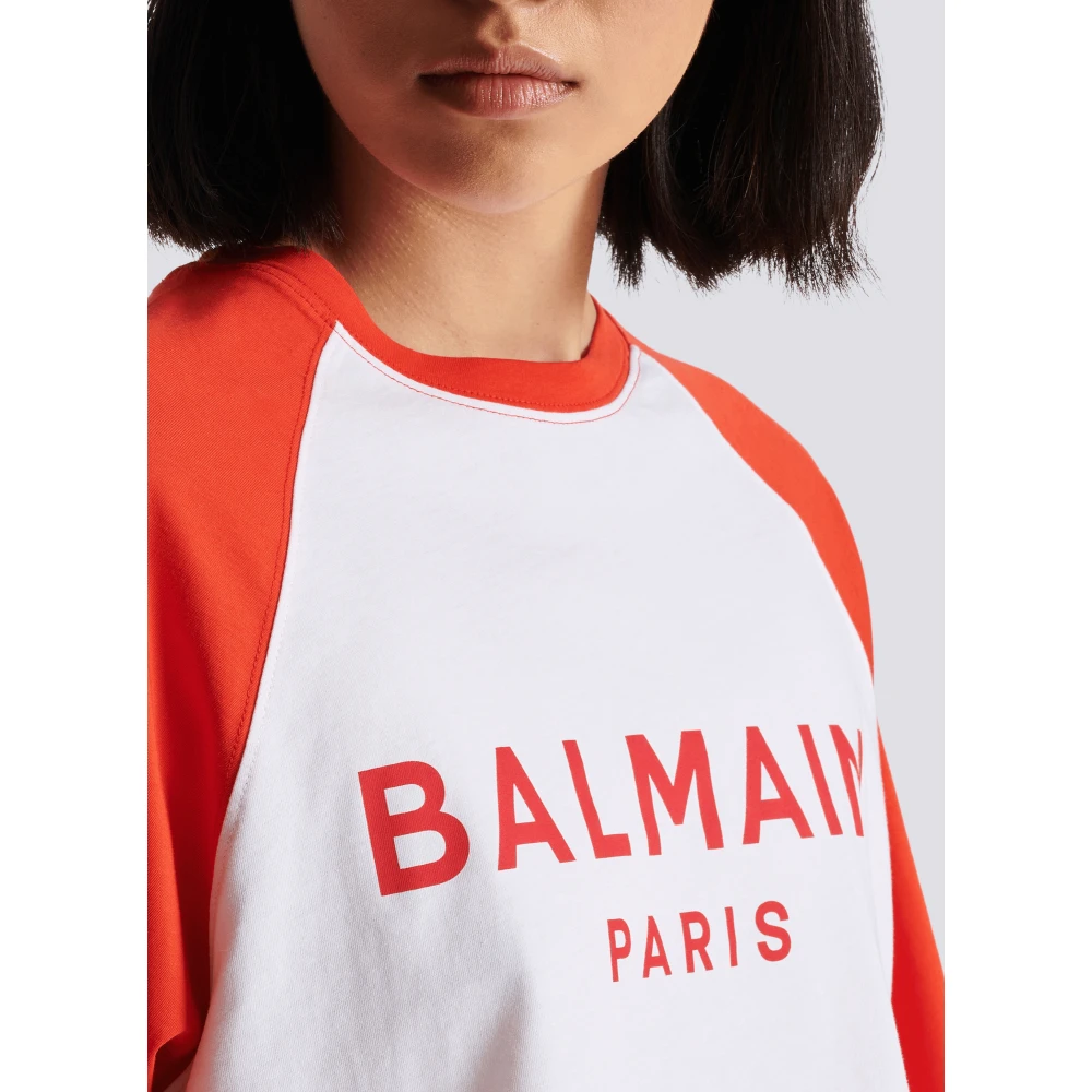 Balmain Paris T-shirt Red Dames
