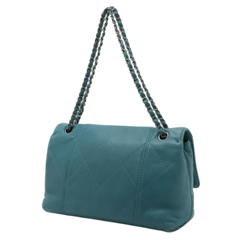 Chanel Vintage Pre-owned Leather shoulder-bags Blue Dames