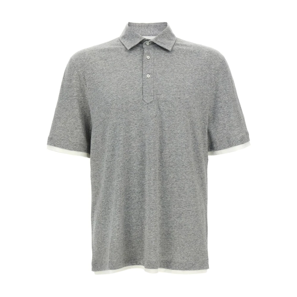 BRUNELLO CUCINELLI Stijlvolle T-shirts en Polos Gray Heren