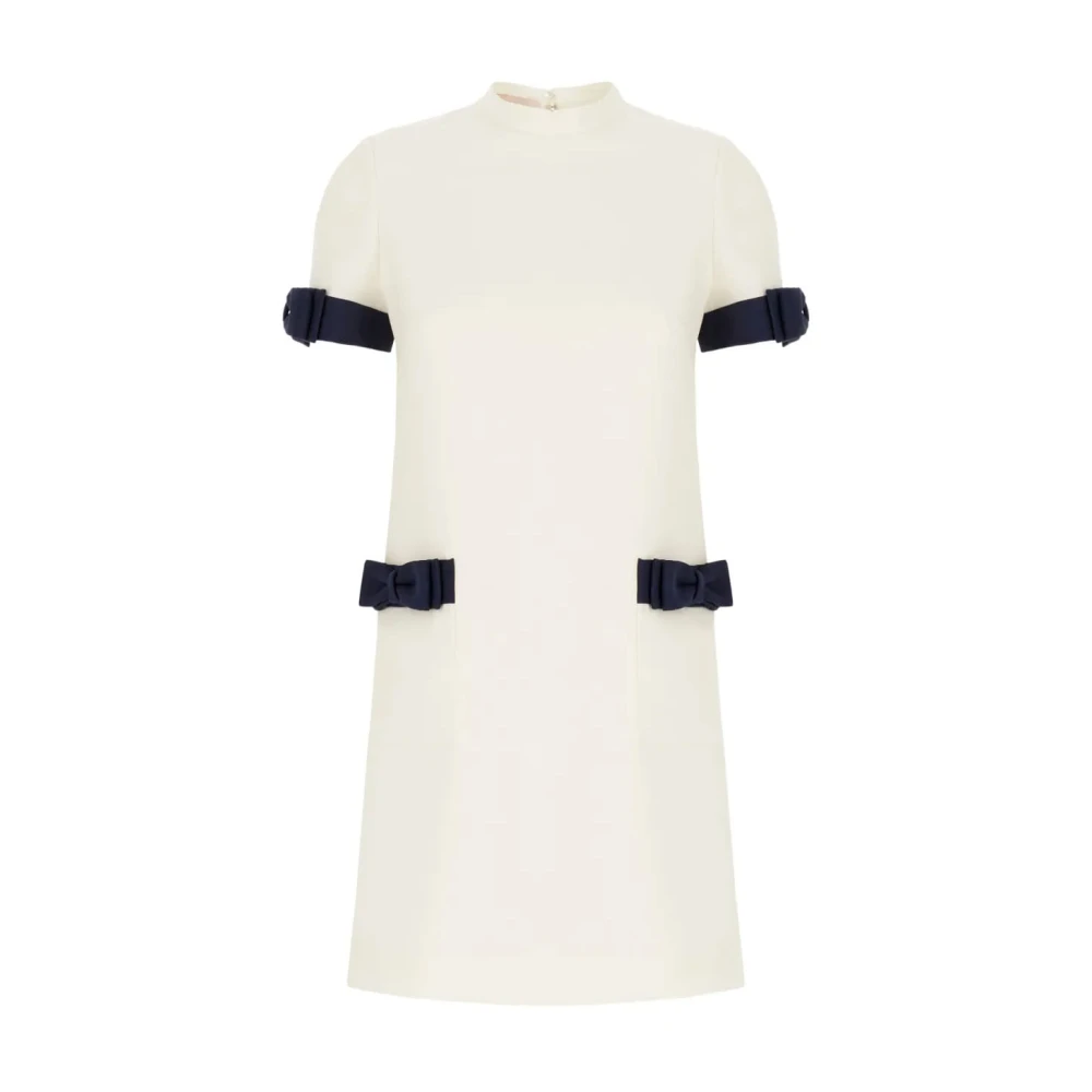 Valentino Garavani Women's White Embroidered Crepe Couture Short Dress - Short Dresses - Xs - Dresses