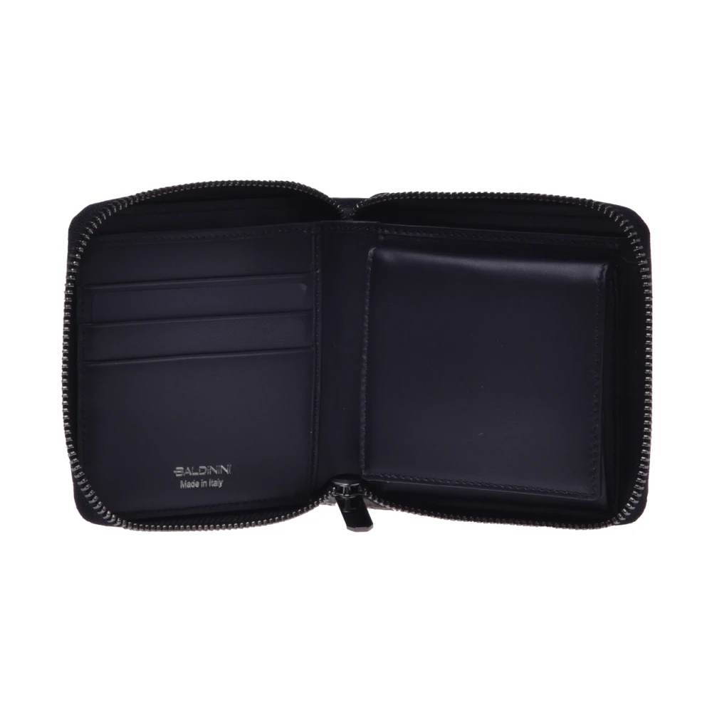 Baldinini Portemonnee met rits en monogram Black Heren