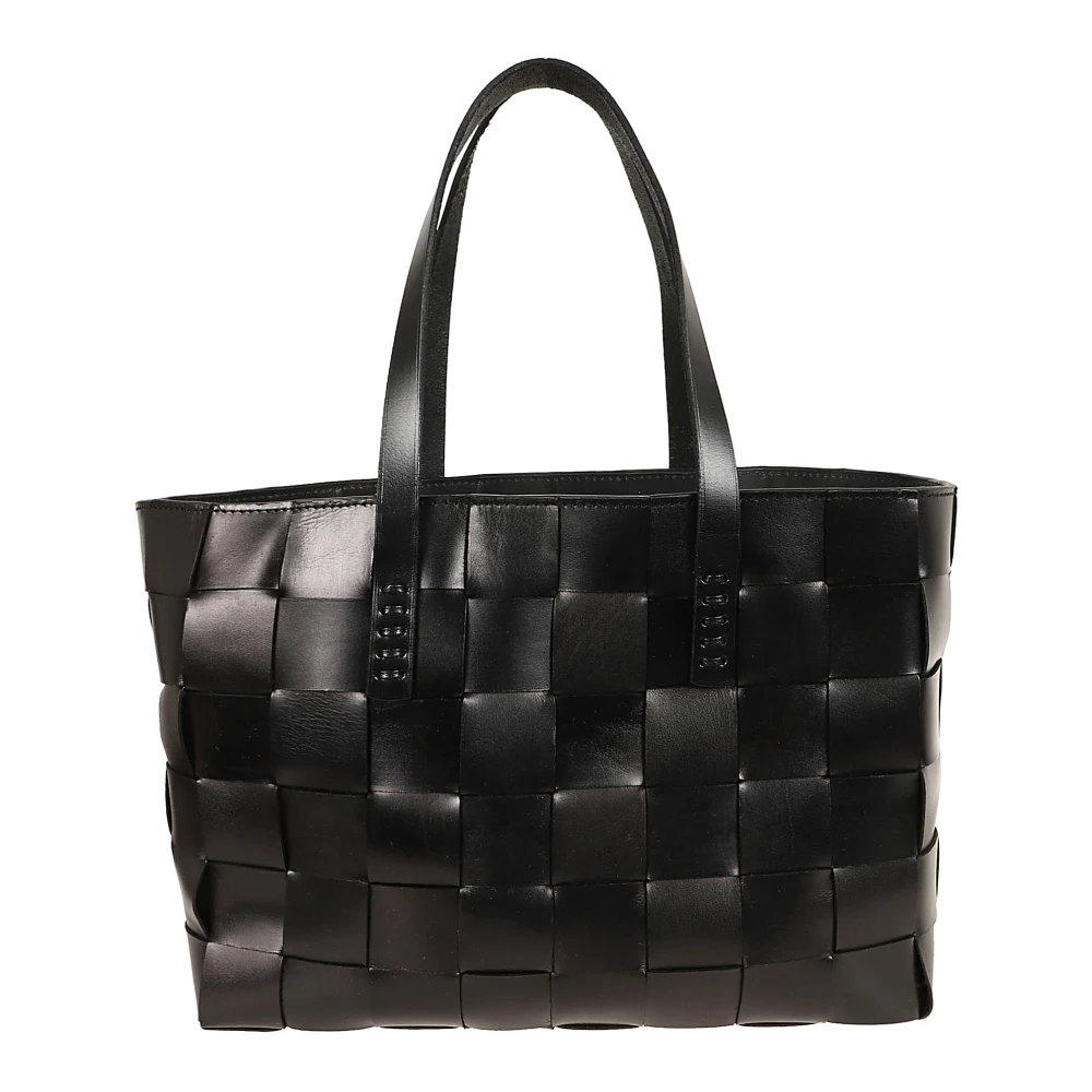 Dragon Diffusion Zwarte Shopper Tas Premium Leer Black Dames