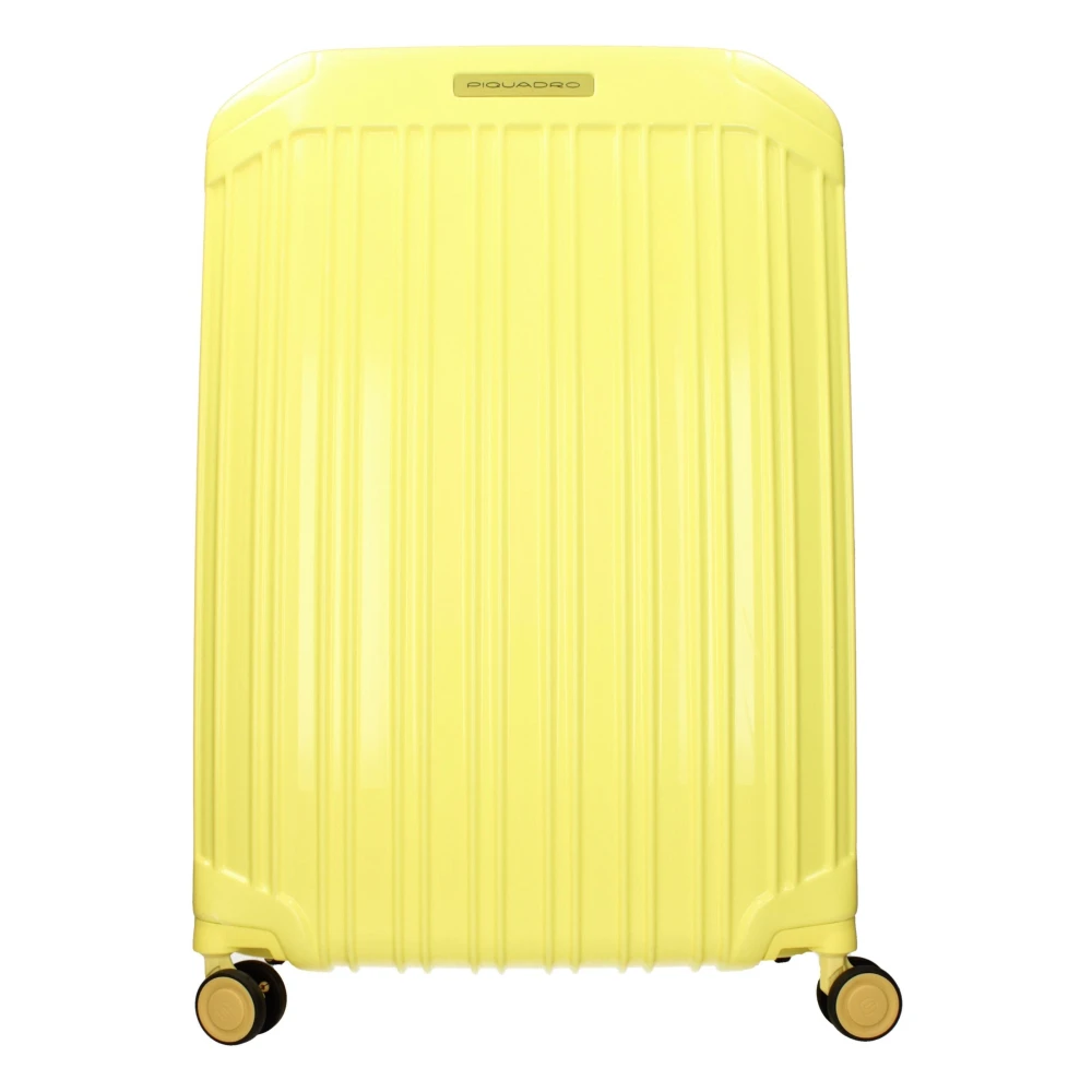Piquadro Vrouw Geel Gele Polycarbonaat Trolley Met Tsa Sluiting