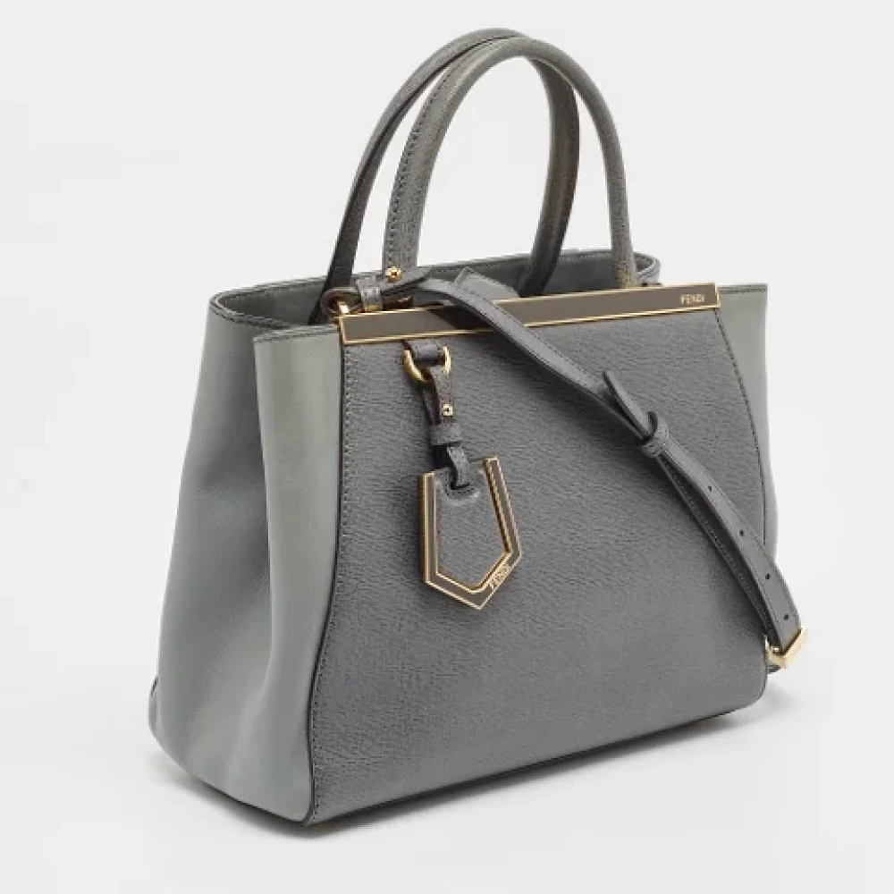 Fendi Vintage Pre-owned Leather fendi-bags Gray Dames