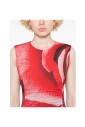 robe-rouge-drapee-sans-manches