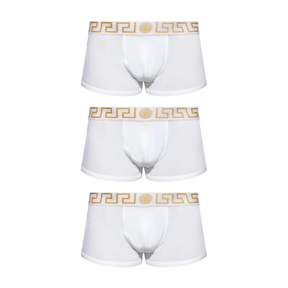 Versace Wit ondergoedset met Greca-rand White Heren