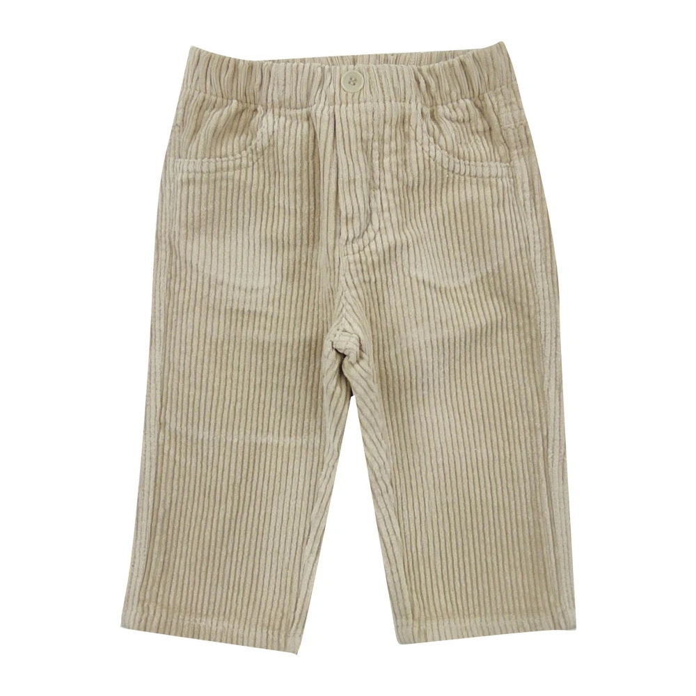 Il Gufo Boys Beige Trousers, 18 M, Cotton Trousers