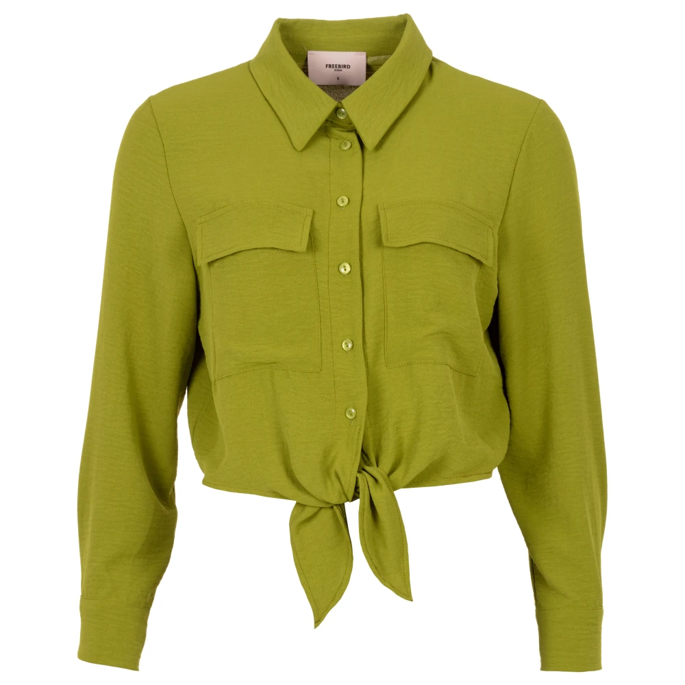 Freebird Groene Bloemenblouse Green Dames