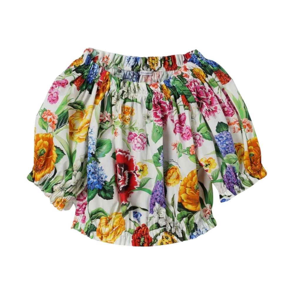 Dolce & Gabbana Women's Colorful Floral Off-Shoulder Blouse