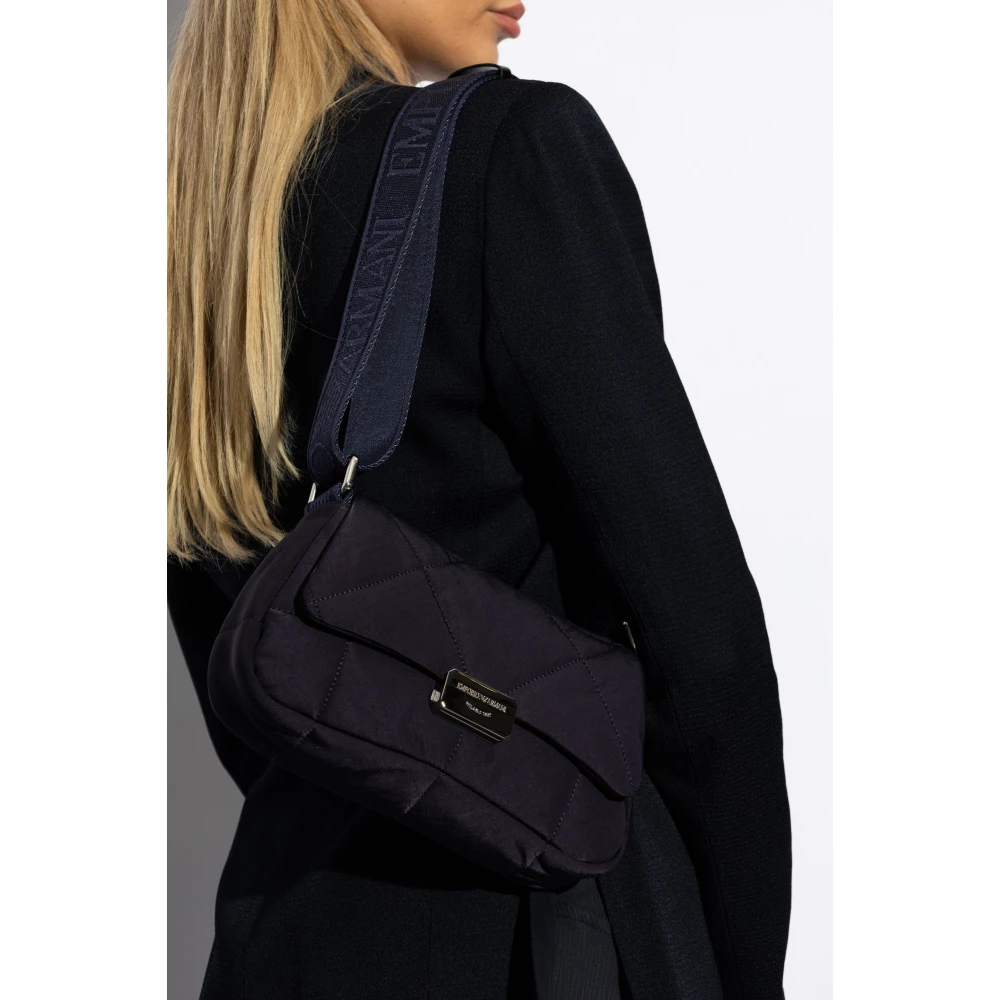 Emporio Armani Gewatteerde schoudertas Blue Dames