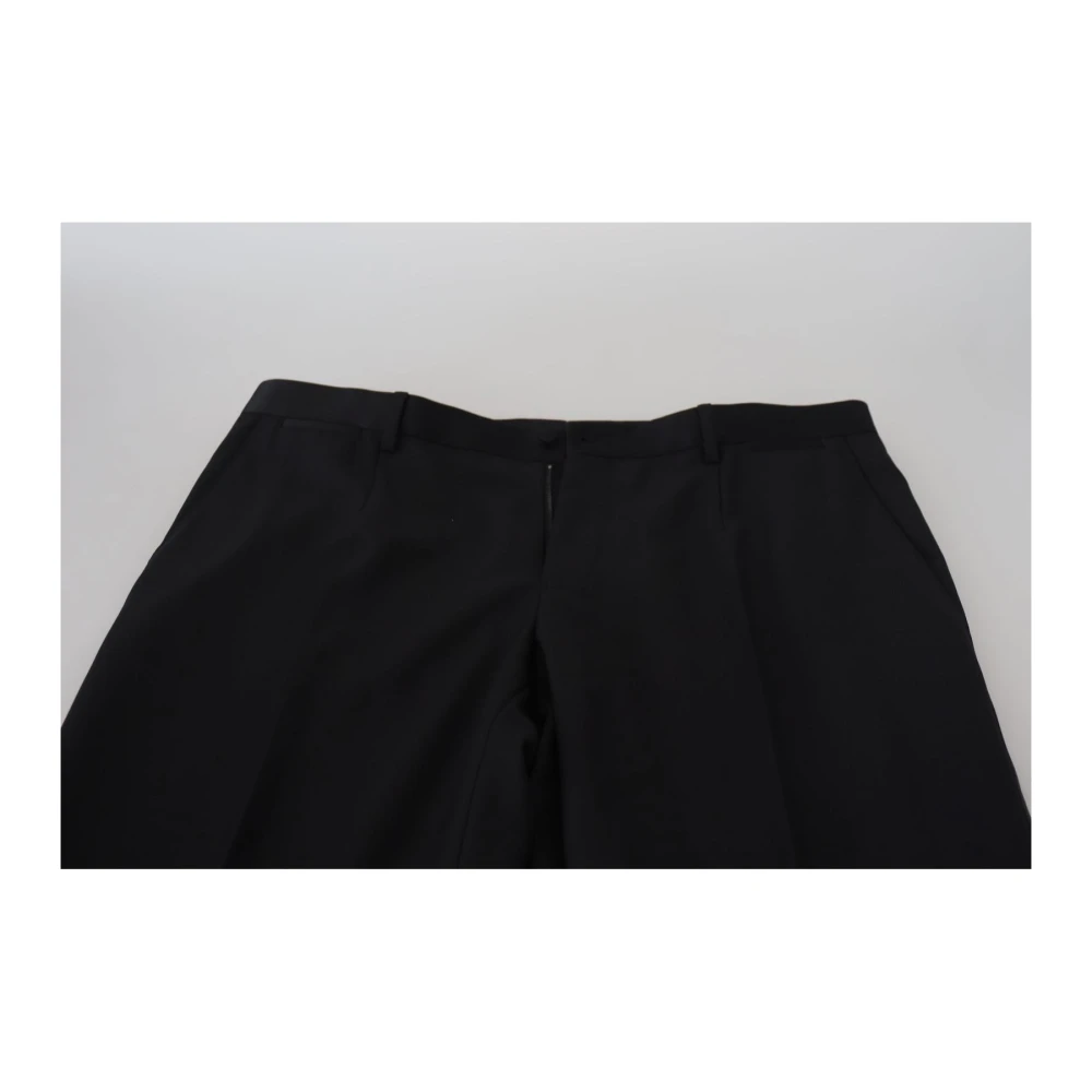 Dolce & Gabbana Zwarte wollen chino jurkbroek Black Heren