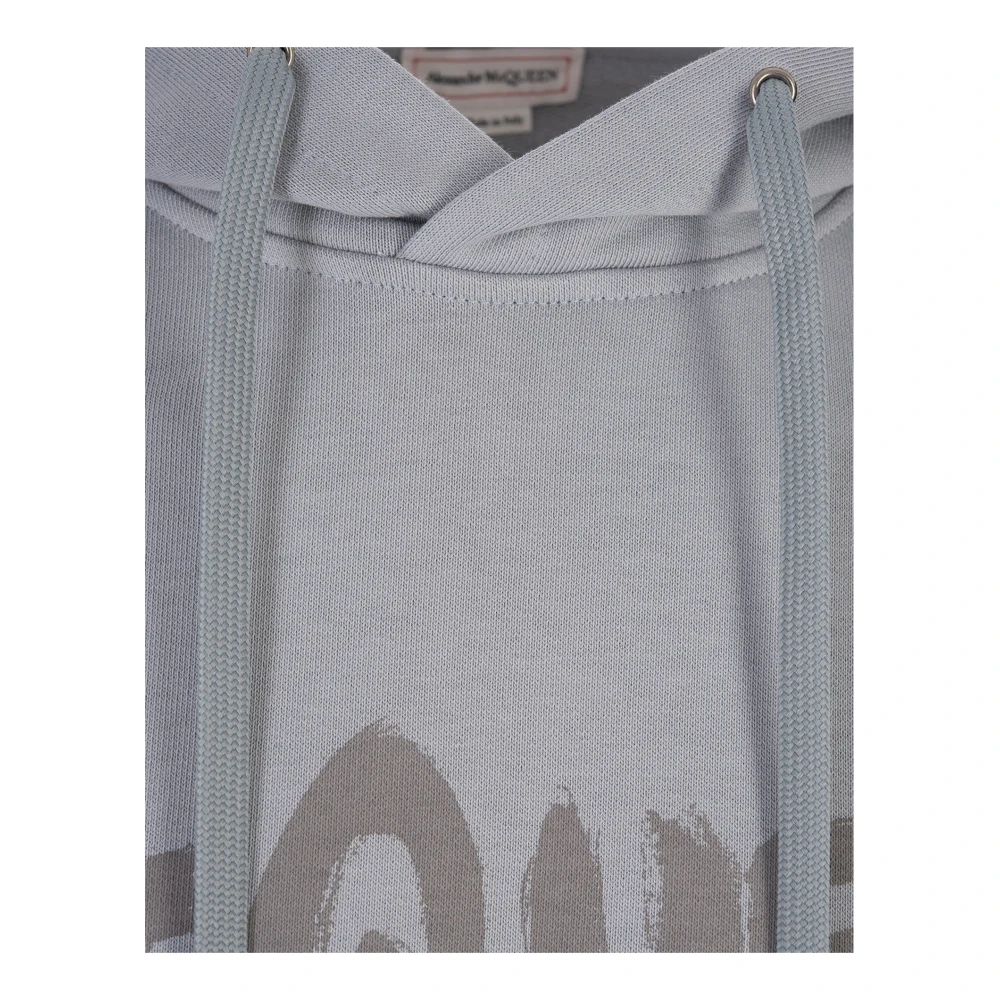 alexander mcqueen Hoodie Sweatshirt met Logodetail Gray Heren