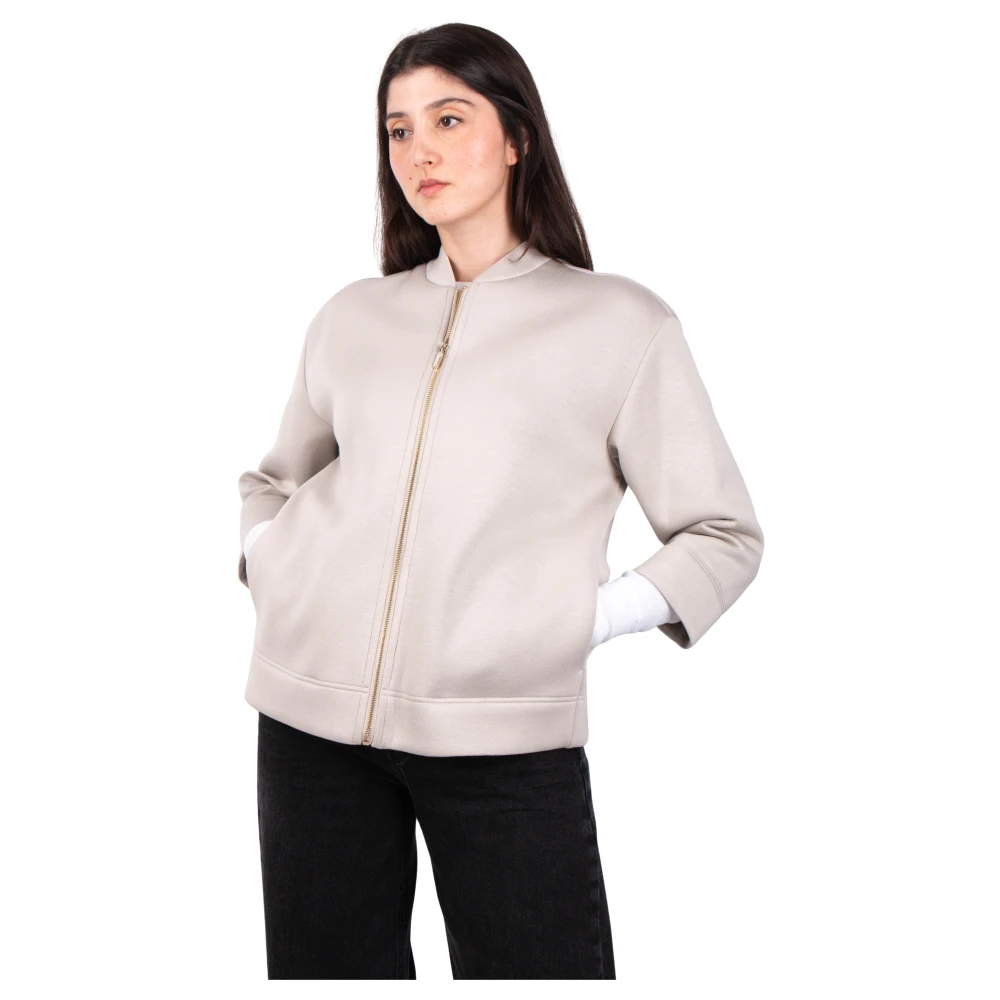 Max Mara Ecru Jas Ghianda Stijl Beige Dames