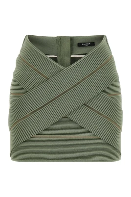Stretch Viscose Mini Skirt