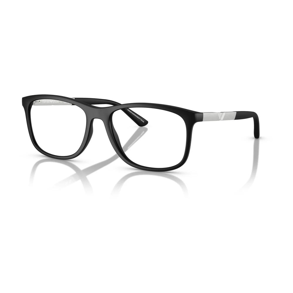 Emporio Armani Unisex Black Glasses, 55 Mm, Matte Eyewear Frames Ea 3247