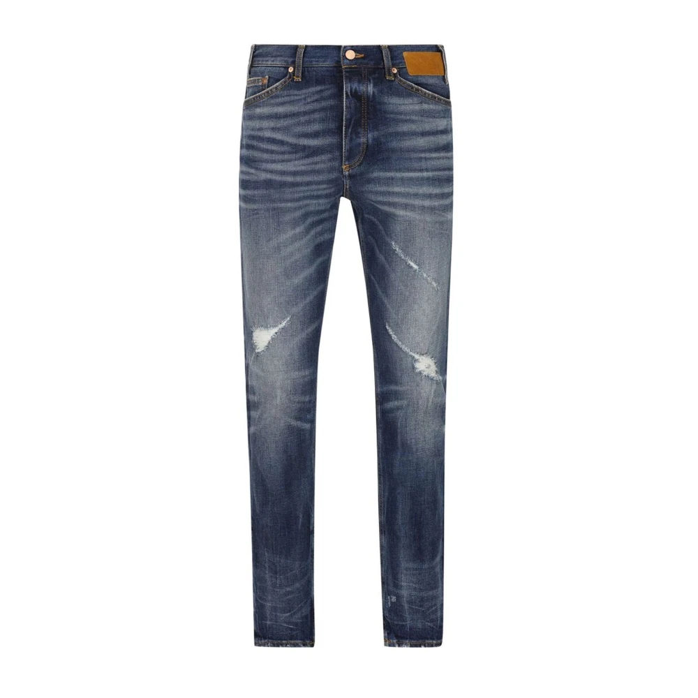 Palm Angels Men's Blue Slim Fit Jeans, W33, Slim-Fit Jeans