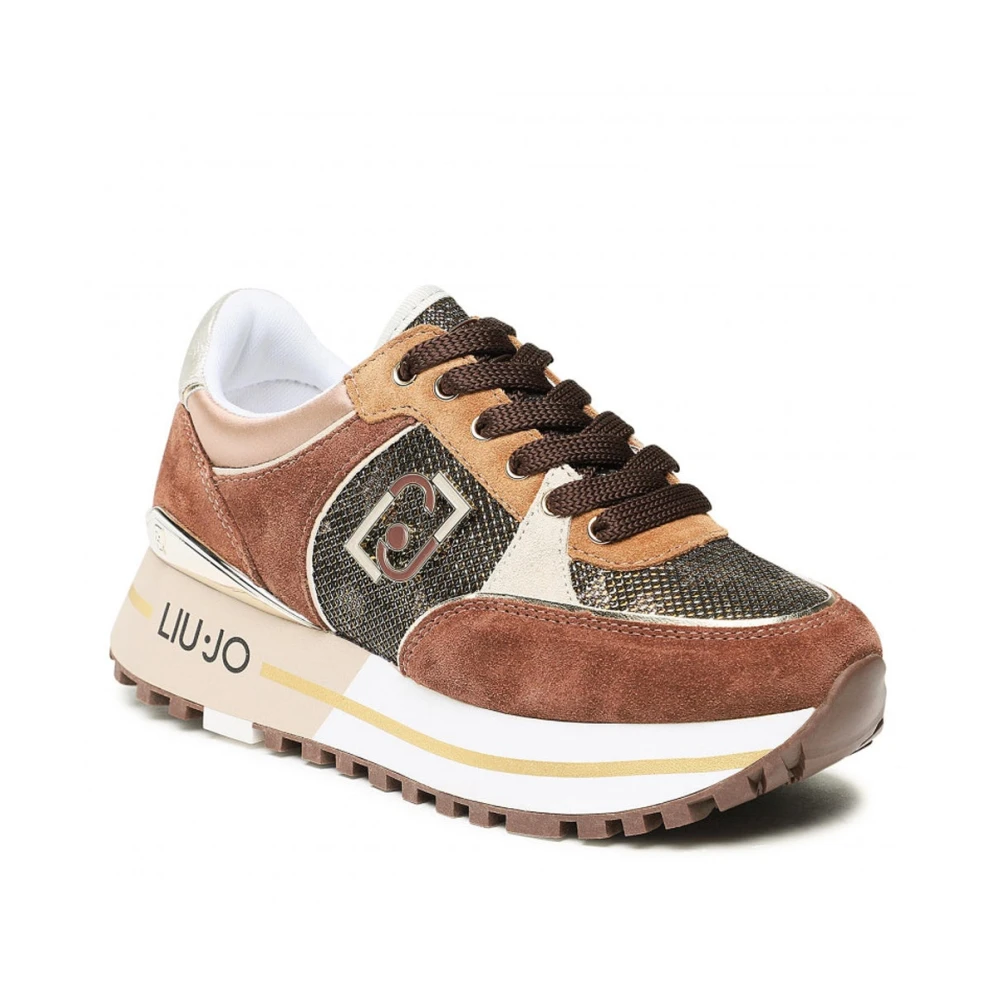 Liu Jo Maxi Wonder Sneakers Dames Schoenen Bruin