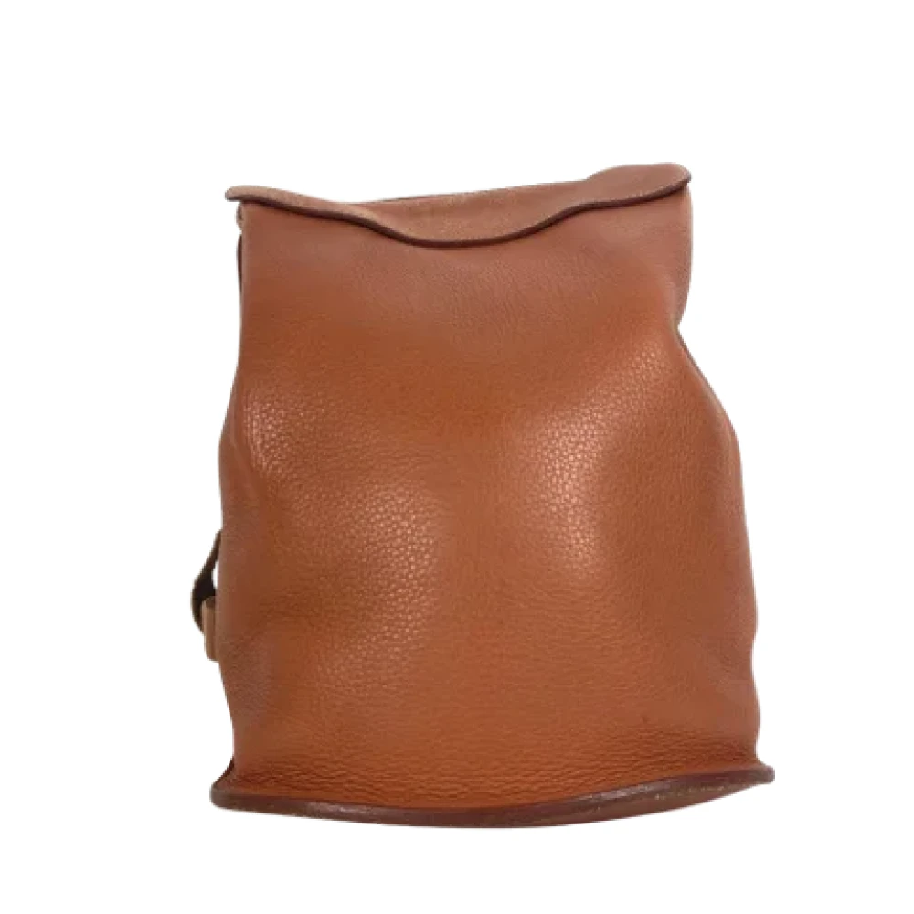 Hermès Vintage Pre-owned Leather backpacks Brown Dames