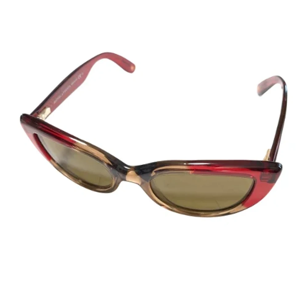 Bottega Veneta Vintage Pre-owned Plastic sunglasses Red Unisex