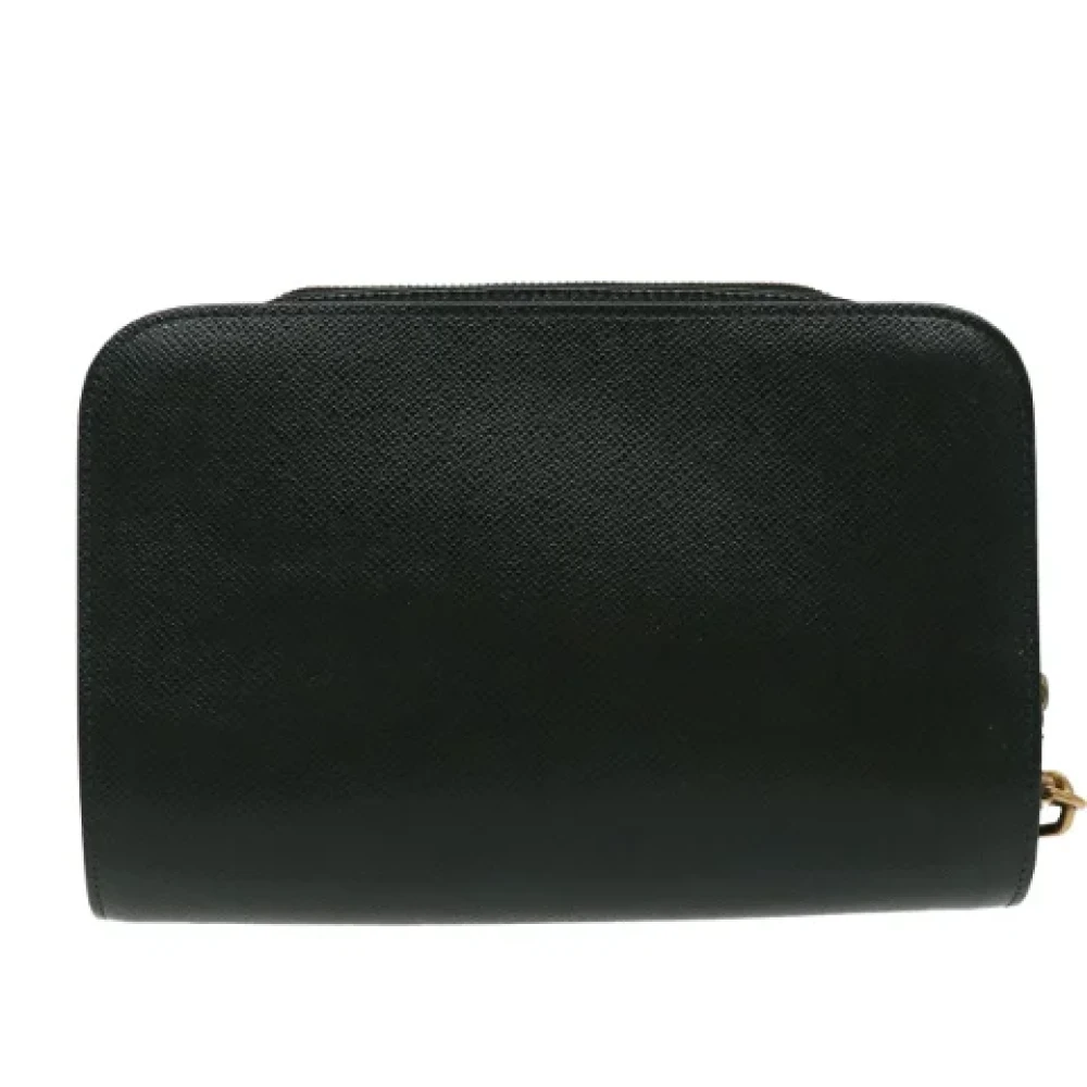 Louis Vuitton Vintage Pre-owned Leather clutches Green Dames