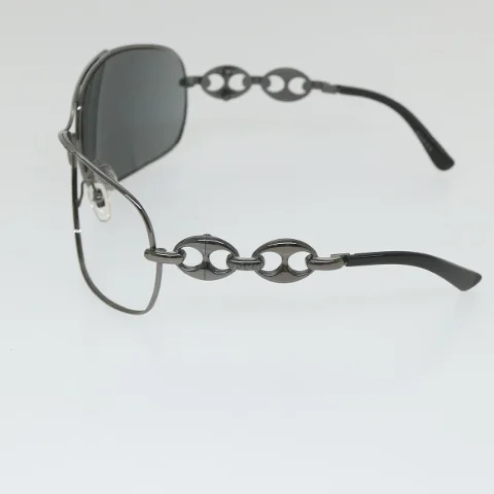 Gucci Vintage Pre-owned Metal sunglasses Black Dames