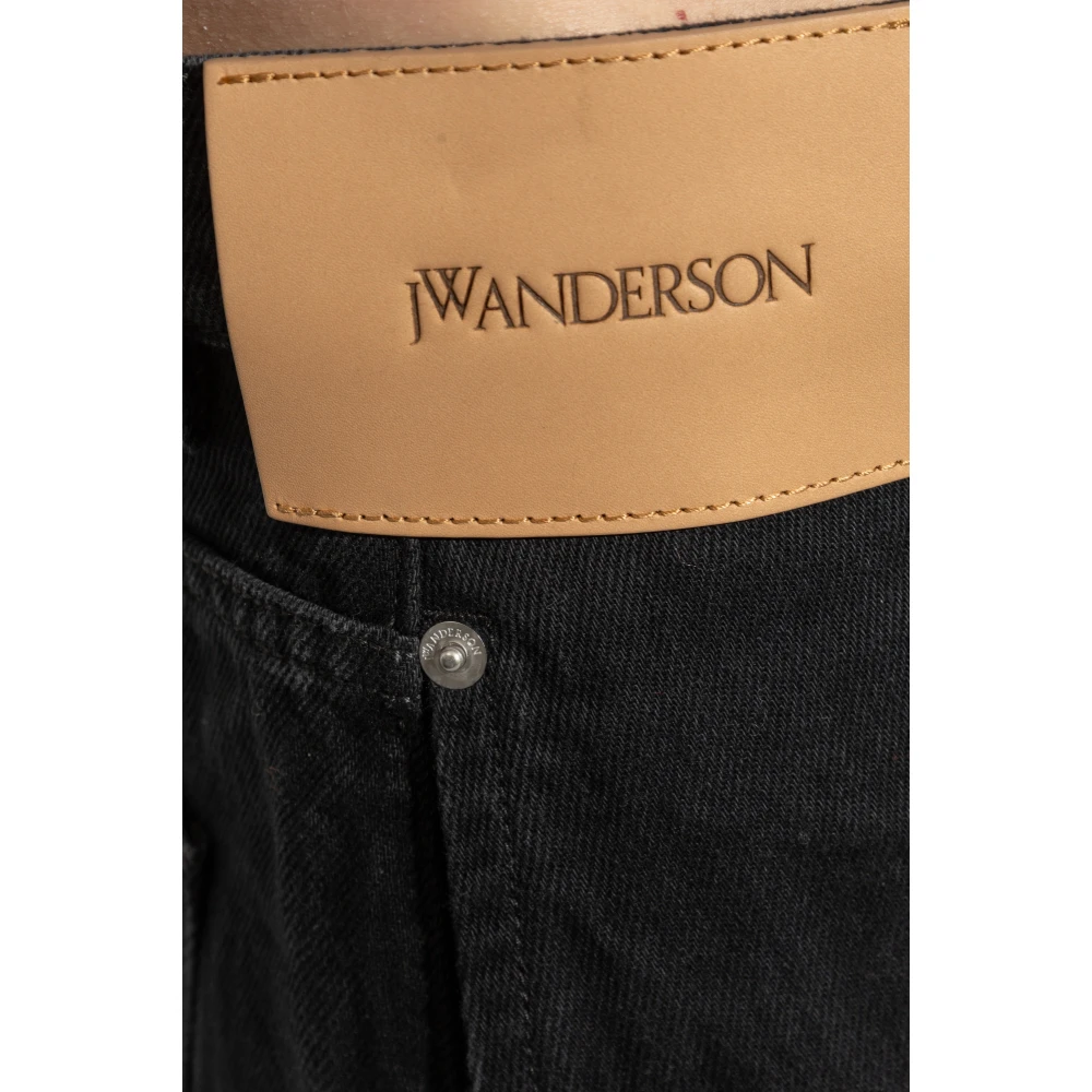 JW Anderson Jeans met logo Black Dames