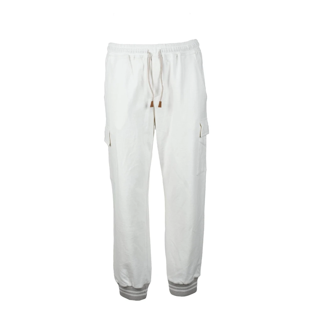 Eleventy Linnen Katoenen Broek White Heren