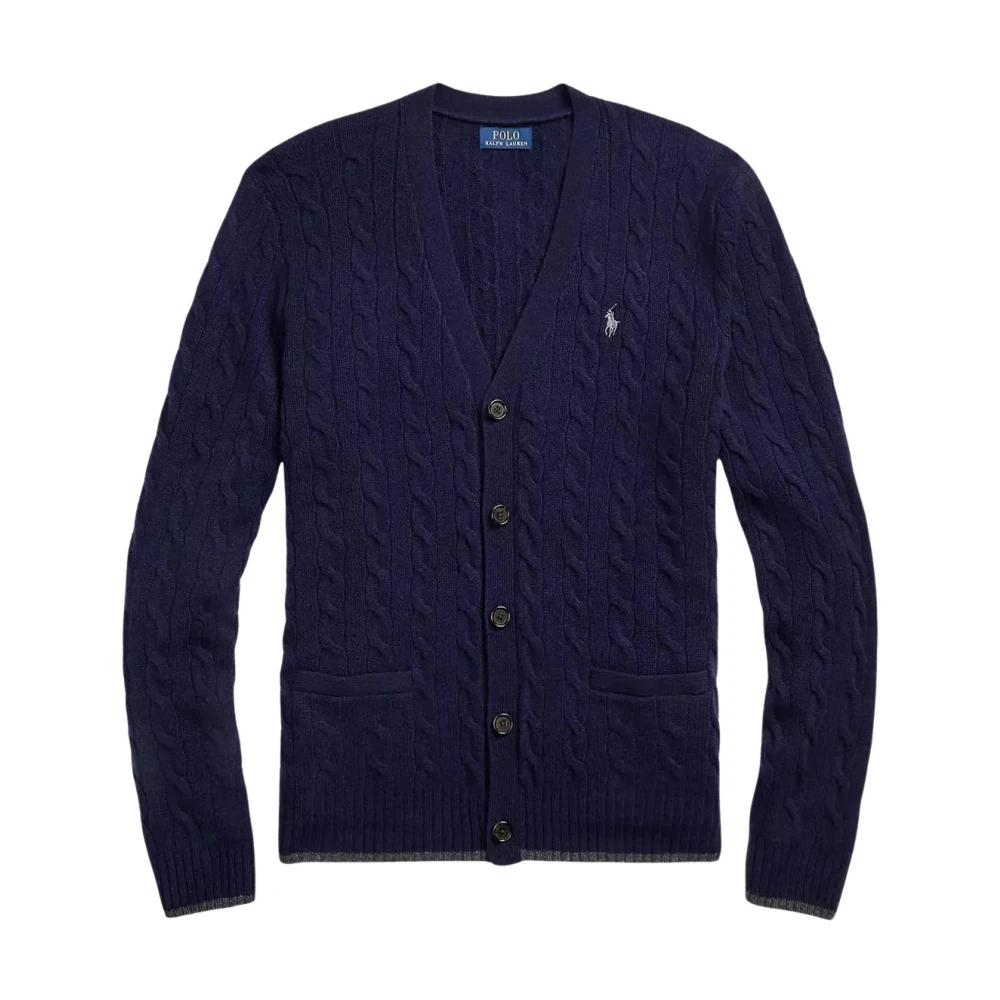 Ralph Lauren Marineblauwe wollen en kasjmier vest Blue Heren