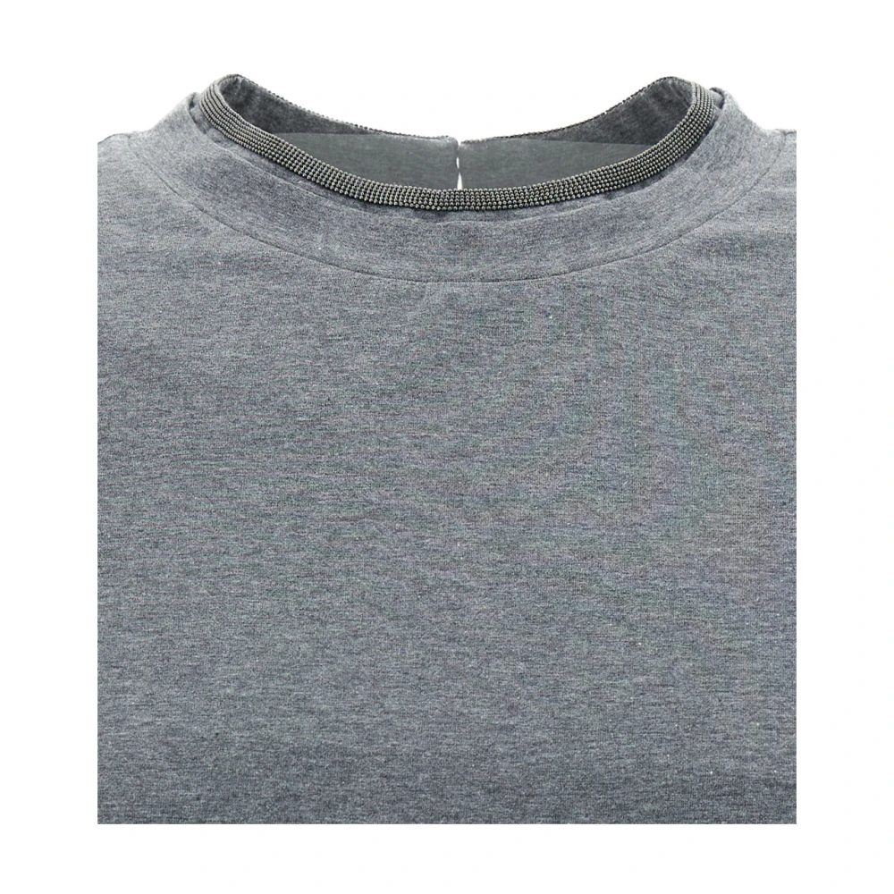 BRUNELLO CUCINELLI Grijze T-shirt en Polo Collectie Gray Dames