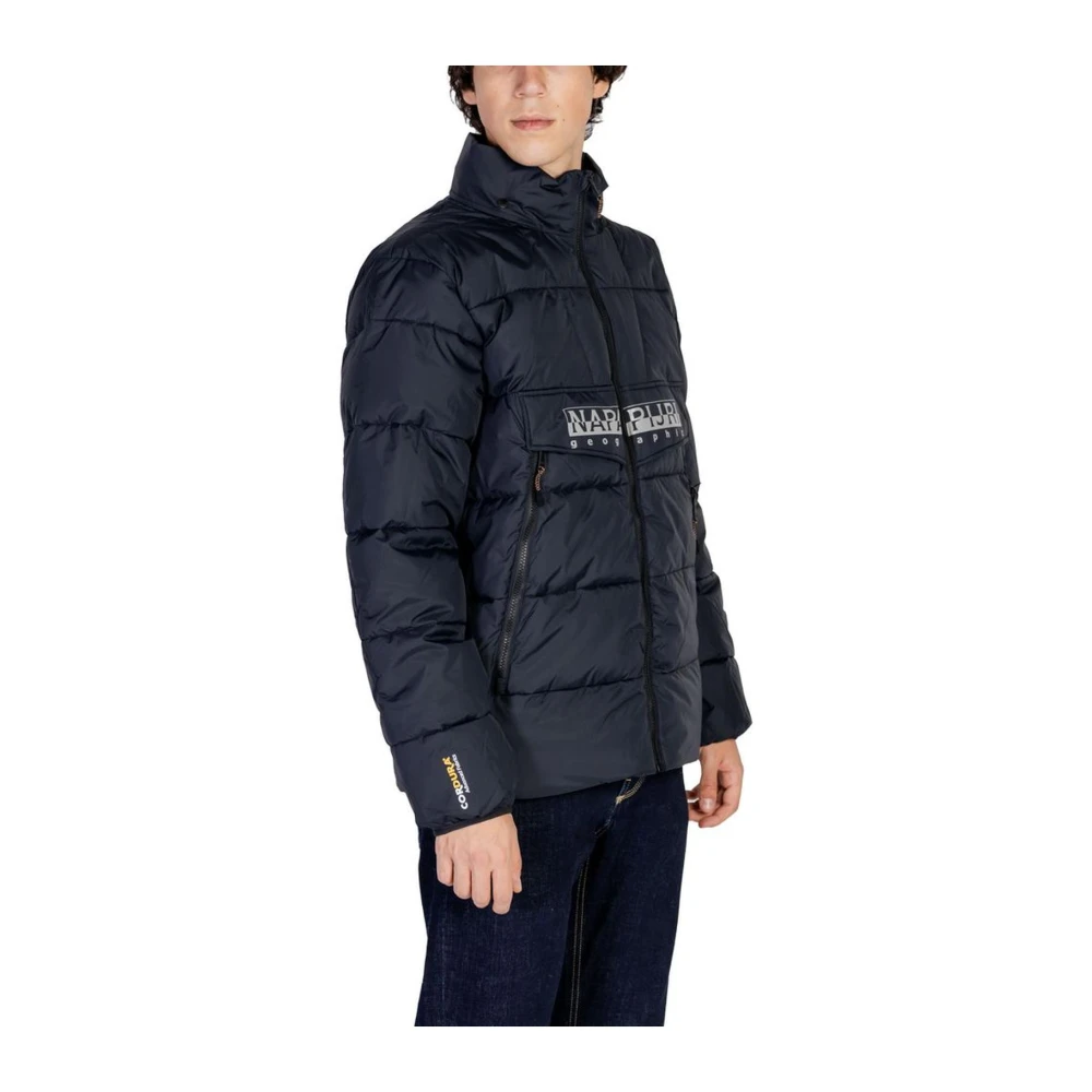 Napapijri Klassieke Fit Zwarte Polyesterjas Black Heren