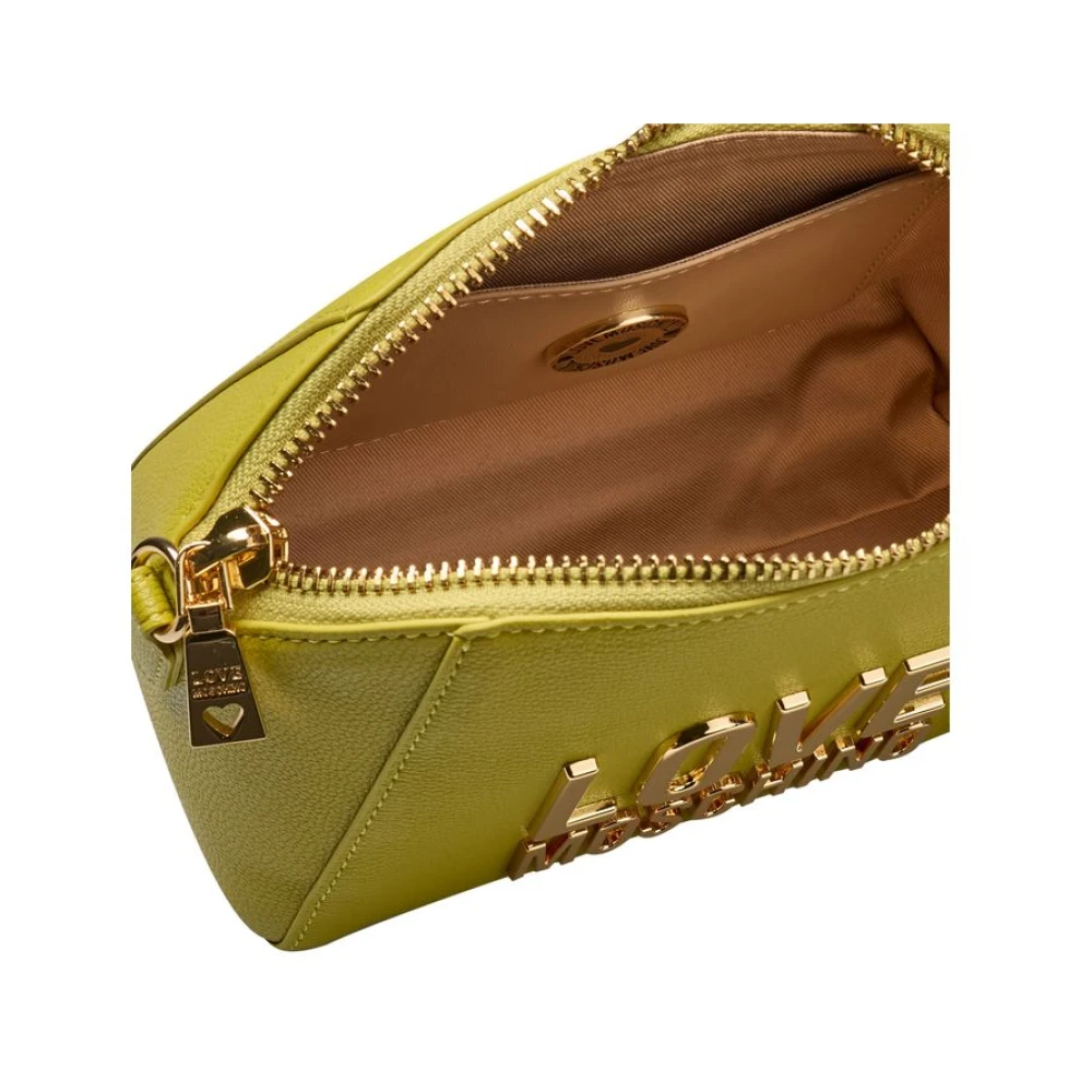 Love Moschino Gele Crossbody Tas met Gouden Details Yellow Dames