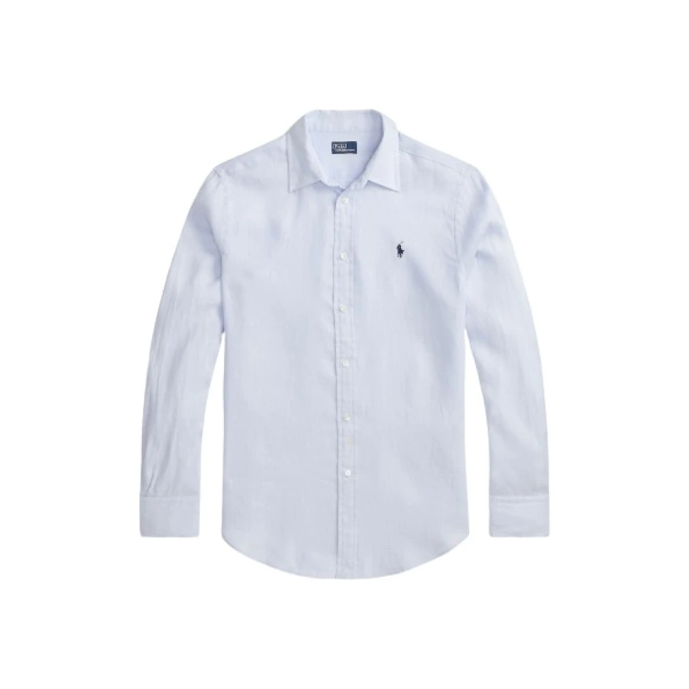 Polo Ralph Lauren Women's Blue Shirts, 2XL, Chemise Lin Coupe Droite