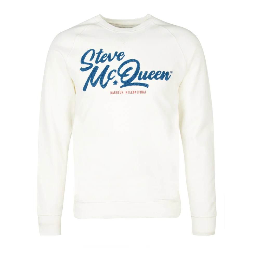 Barbour Grafische Sweatshirt Steve McQueen Stijl White Heren
