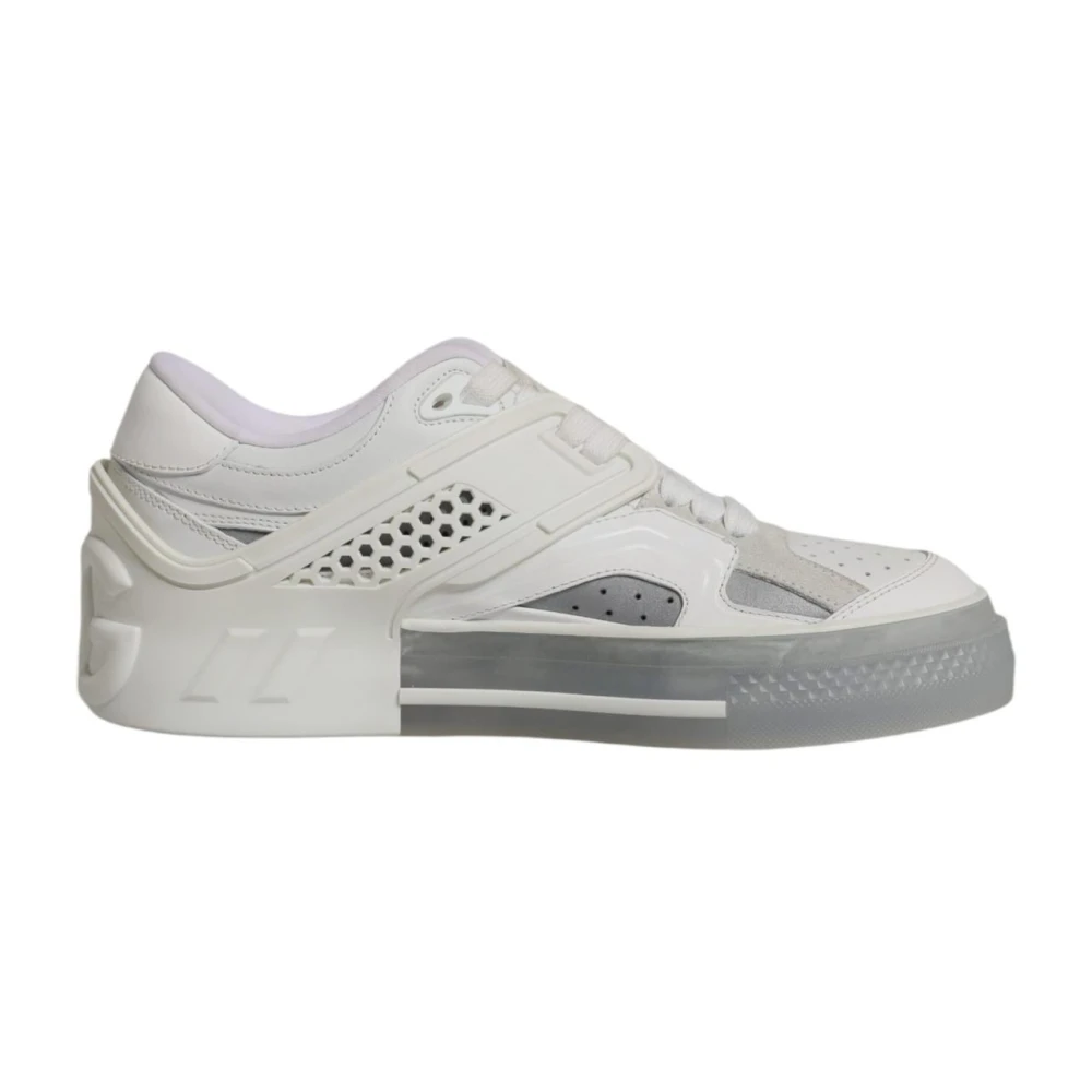 Dolce & Gabbana Men's White Sneakers, 5 Uk, Portofino Lace Leather Trainers
